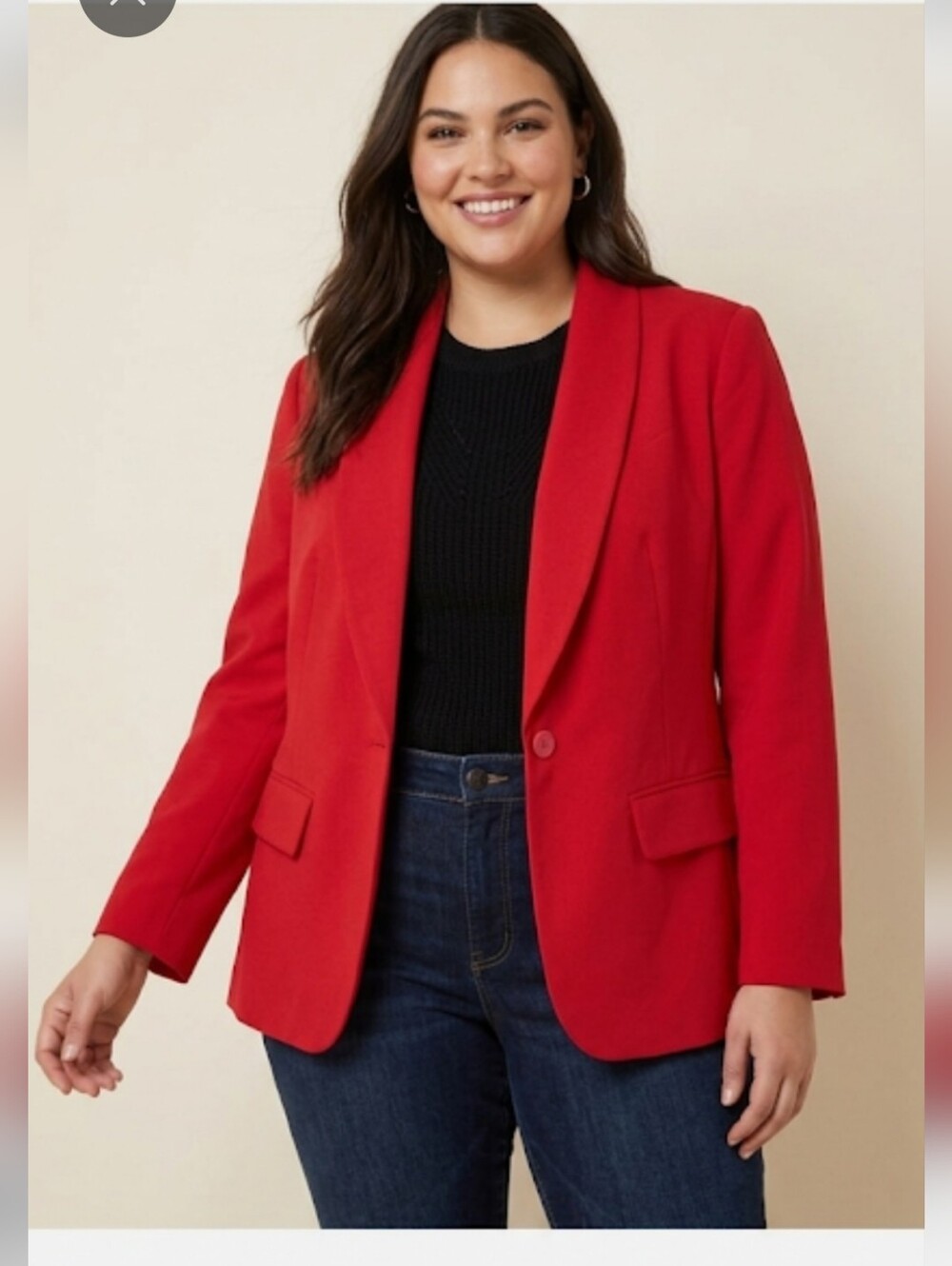 Lane Bryant Red Single-Button Blazer. 20. Professional. Sharp. Bold. Vibes